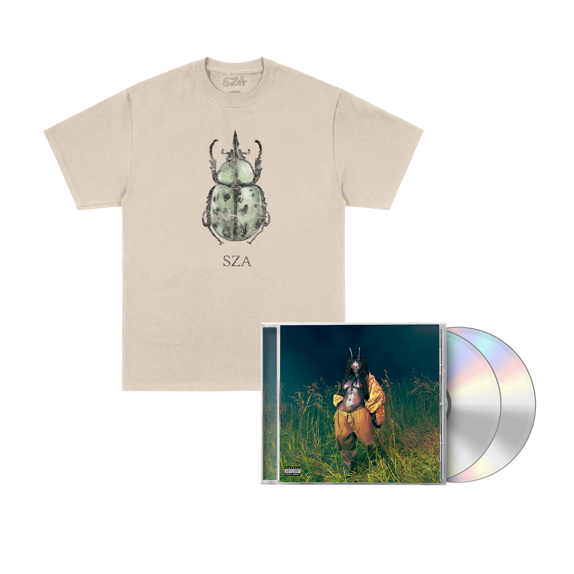 SOS DELUXE NATURAL BEETLE TEE + 2CD