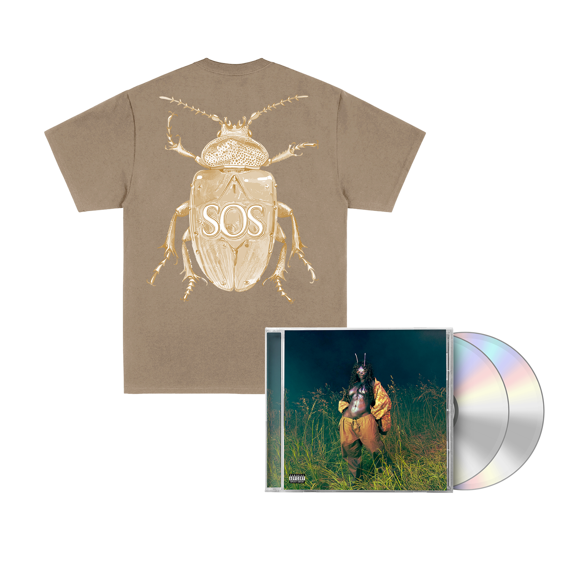 SOS DELUXE BROWN BEETLE TEE + 2CD